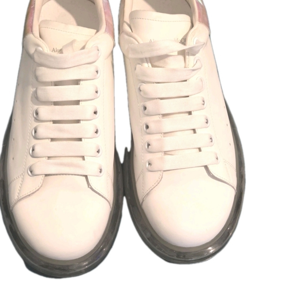 Alexander McQueen Clear Sole Holographic Chunky Sneakers US Men's Size 10 EU 43 - Picture 3 of 14